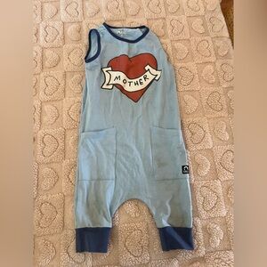Blue Kids One Piece with Heart Design